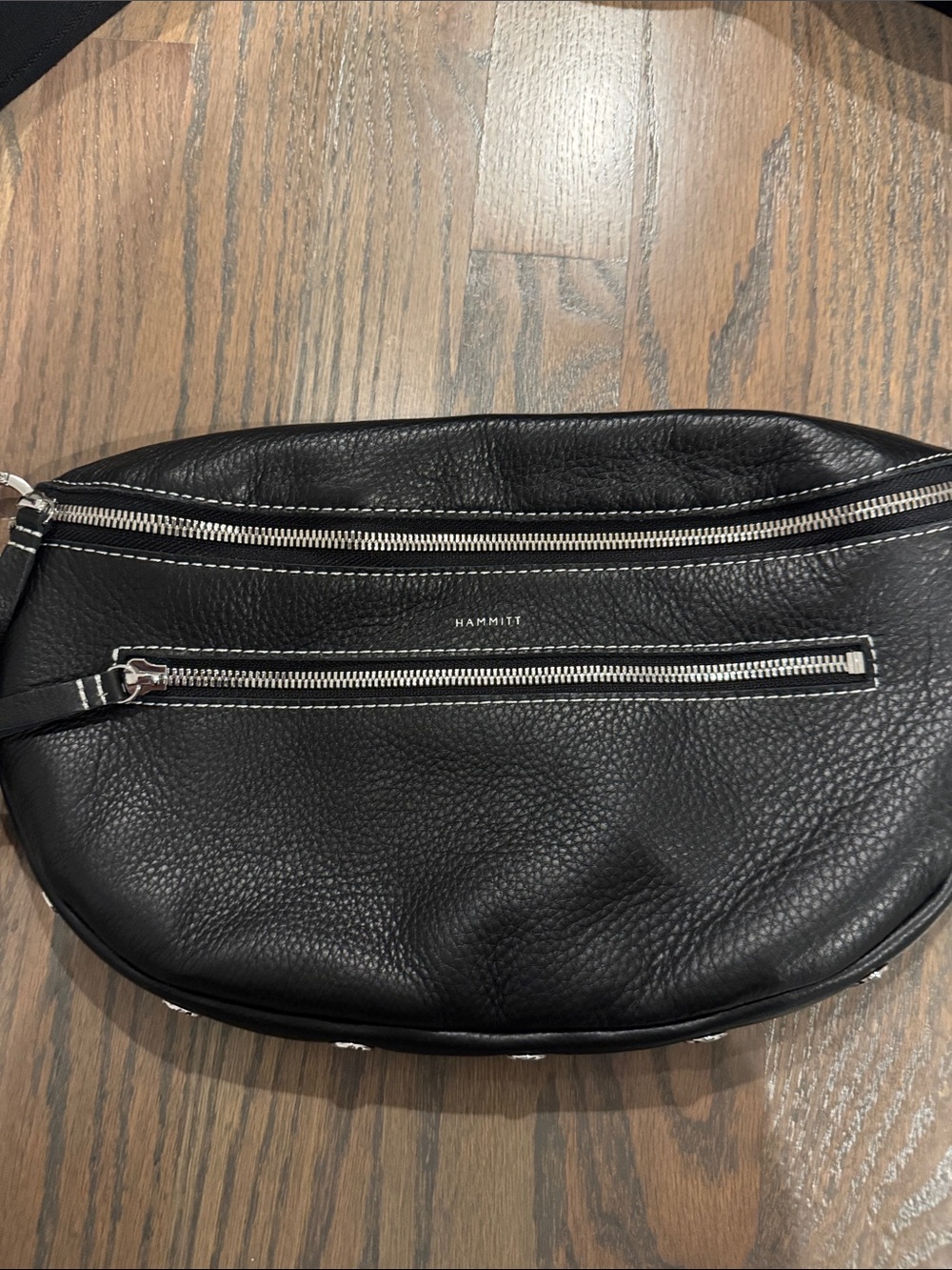 Hammitt Charles L Black Leather Crossbody Sling Bag NWT - Picture 3 of 9
